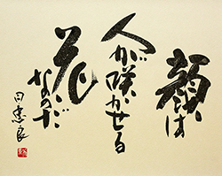 顔は人が咲かせる花なのだ 忠良